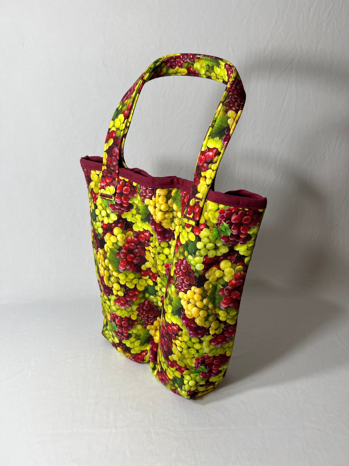 2-Bottle Wine Tote - Grapes