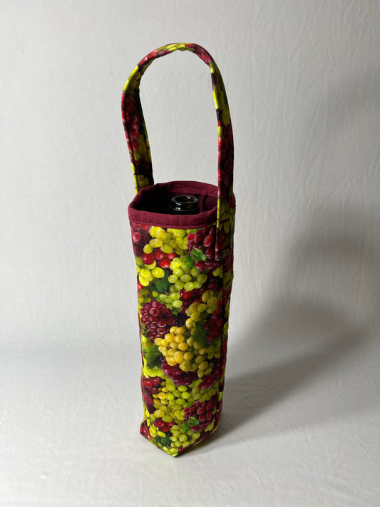 1-Bottle Wine Tote - Grapes