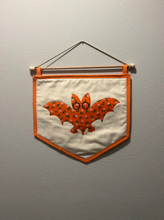 Banner - Bat with Flower Glasses
